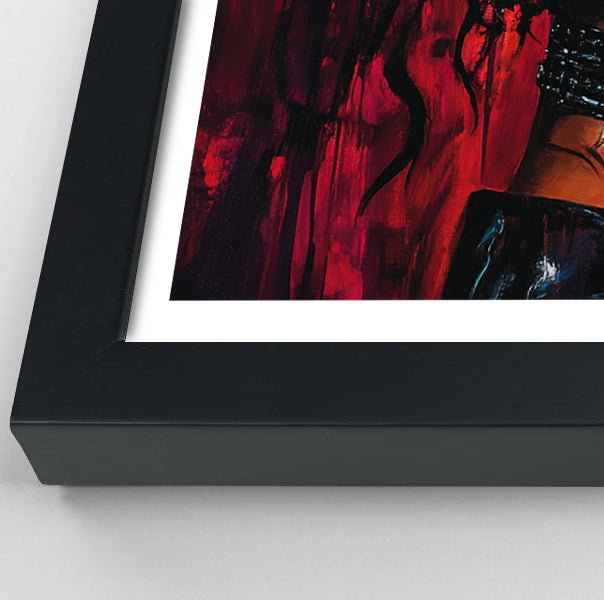 Black Couple Passion Portrait Black love wall art view 70