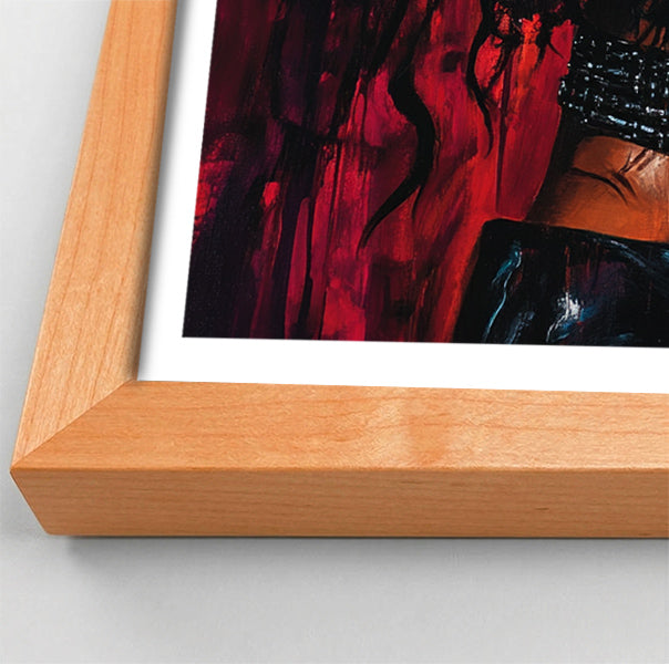 Black Couple Passion Portrait Black love wall art view 82