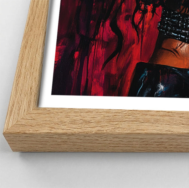 Black Couple Passion Portrait Black love wall art view 76