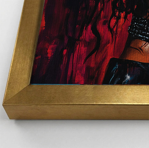 Black Couple Passion Portrait Black love wall art view 40