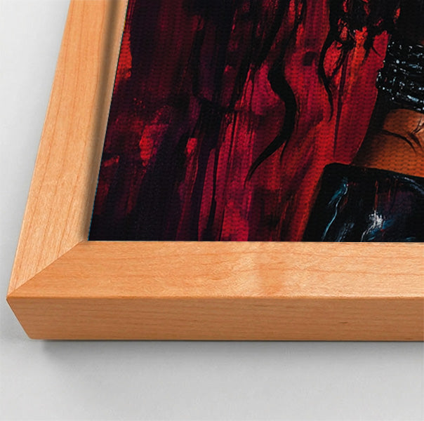 Black Couple Passion Portrait Black love wall art view 46