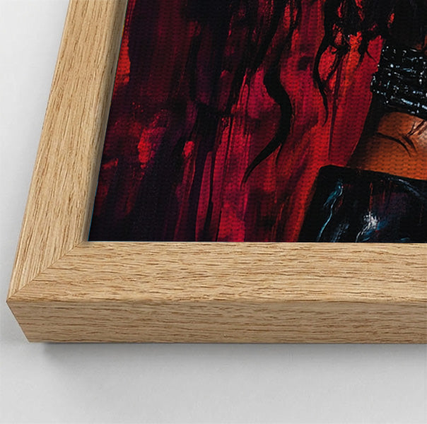 Black Couple Passion Portrait Black love wall art view 52