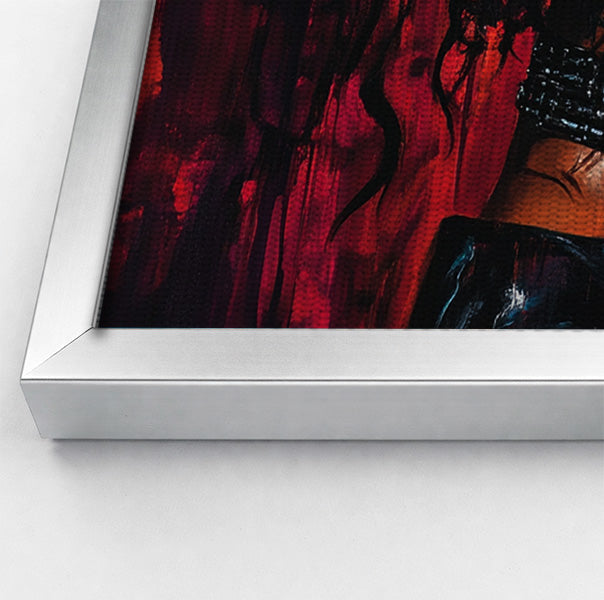 Black Couple Passion Portrait Black love wall art view 58