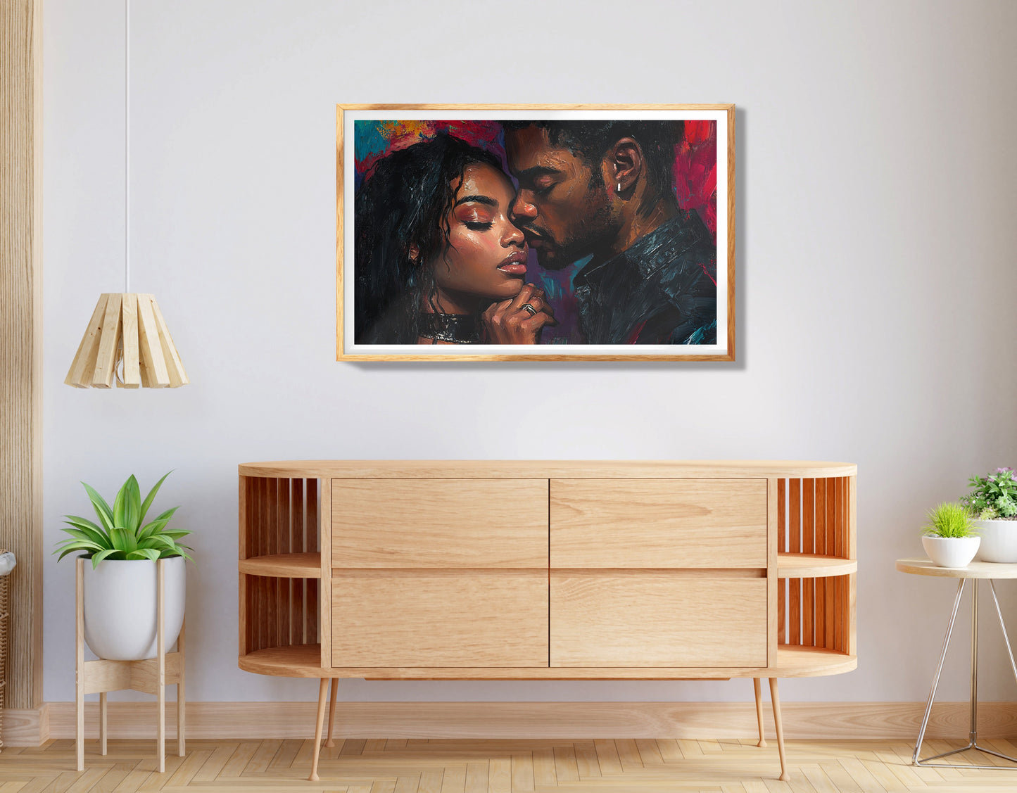 Black Love Couple Portrait Black love wall art view 74