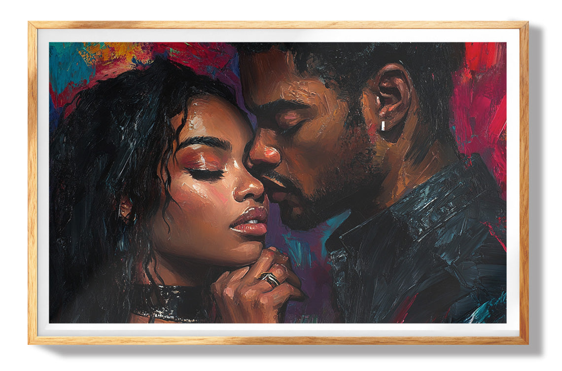 Black Love Couple Portrait Black love wall art view 73