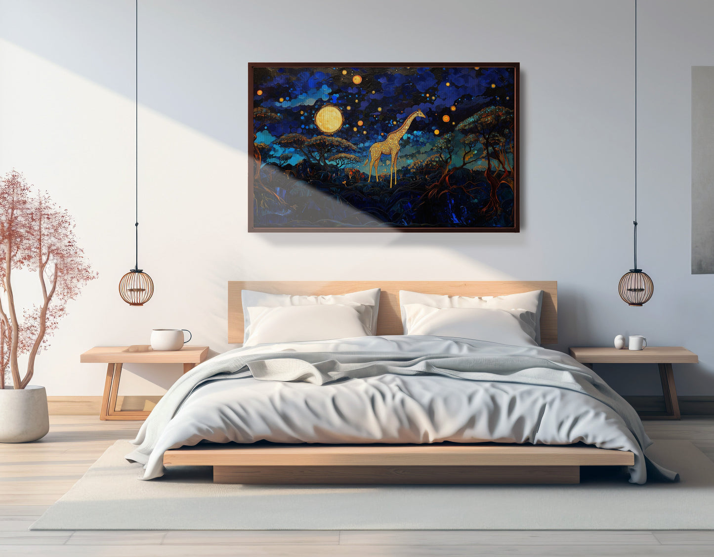 Golden Moon Giraffe African American canvas print view 33
