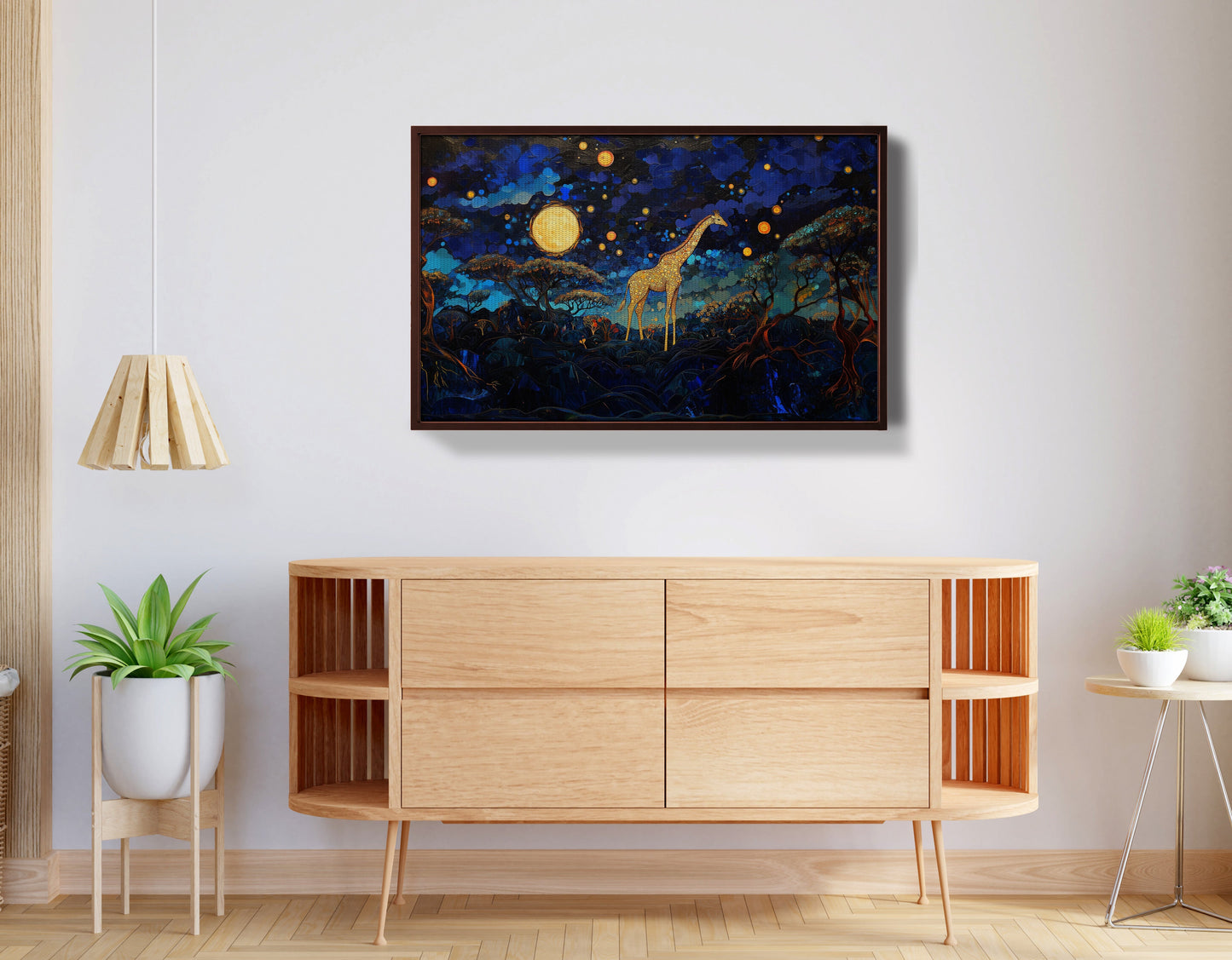 Golden Moon Giraffe African American canvas print view 32