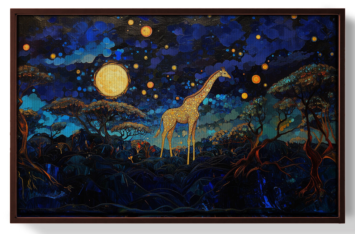 Golden Moon Giraffe African American canvas print view 31