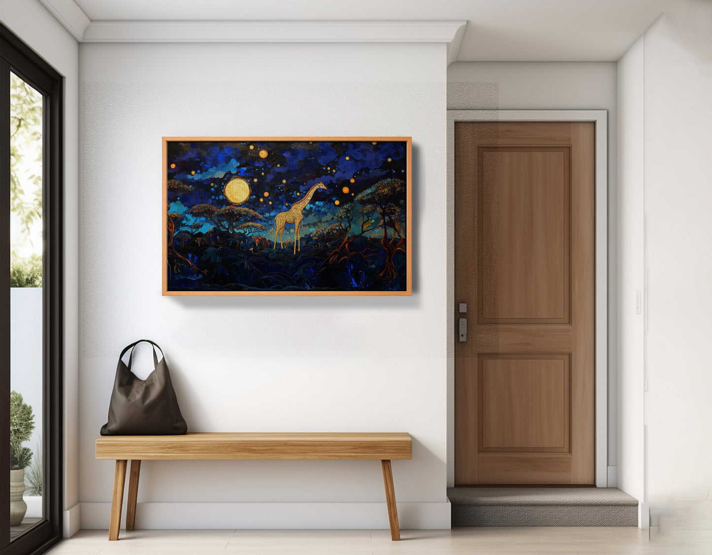 Golden Moon Giraffe African American canvas print view 47