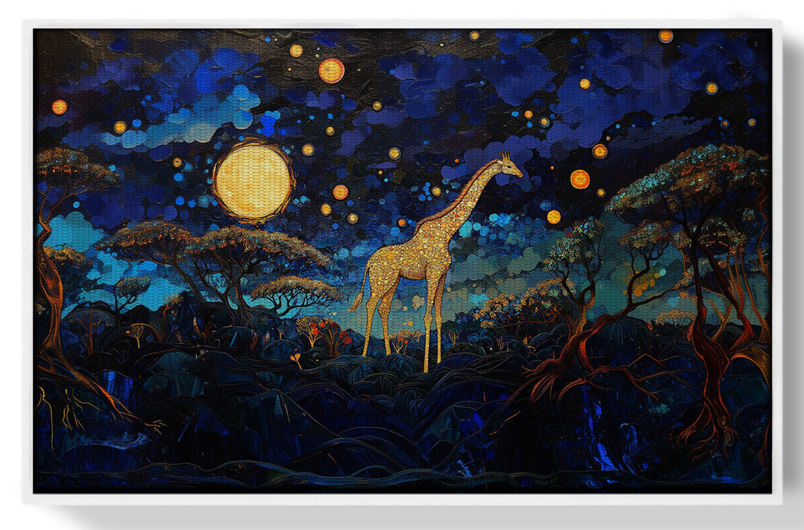 Golden Moon Giraffe African American canvas print view 61