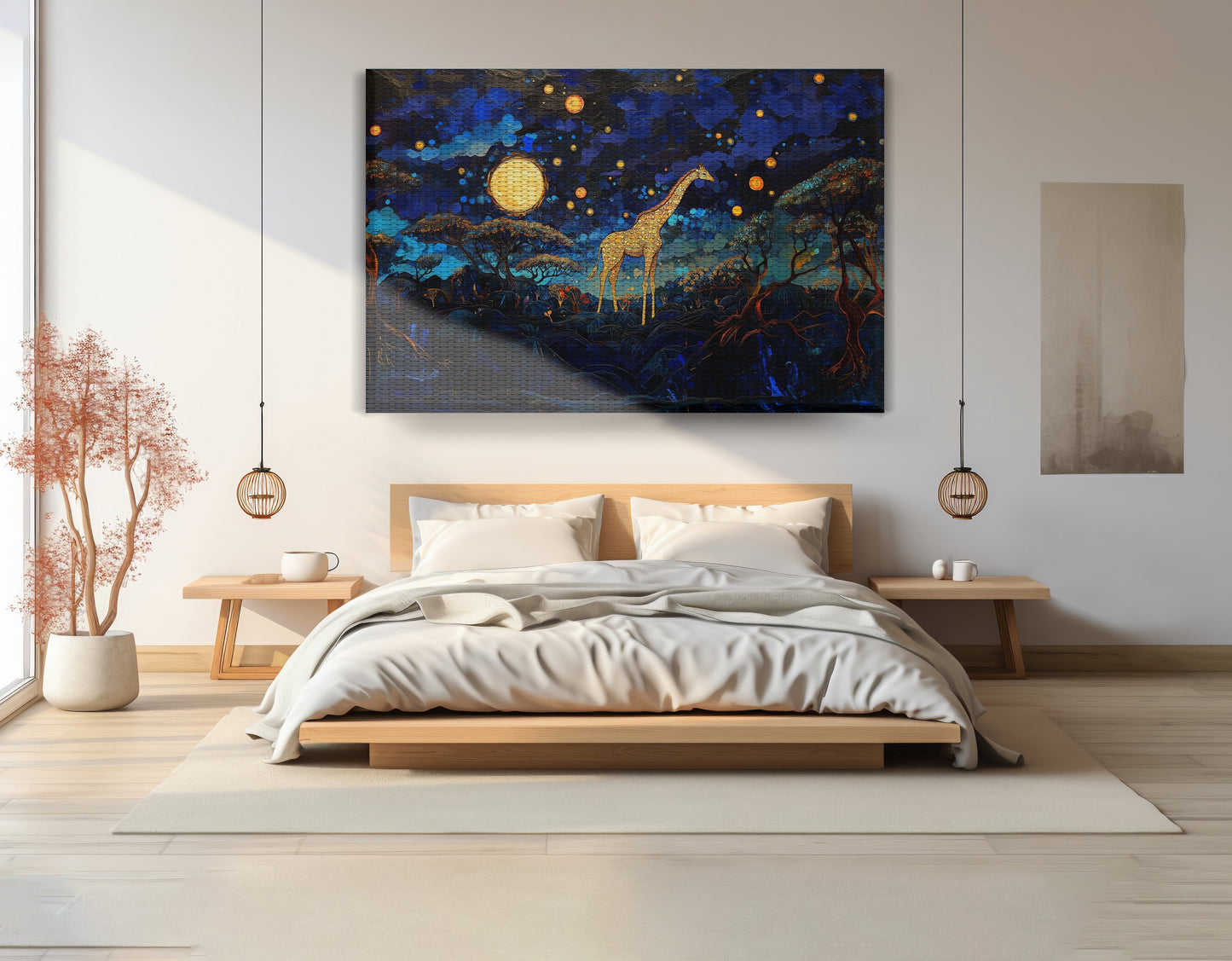 Golden Moon Giraffe African American canvas print view 15