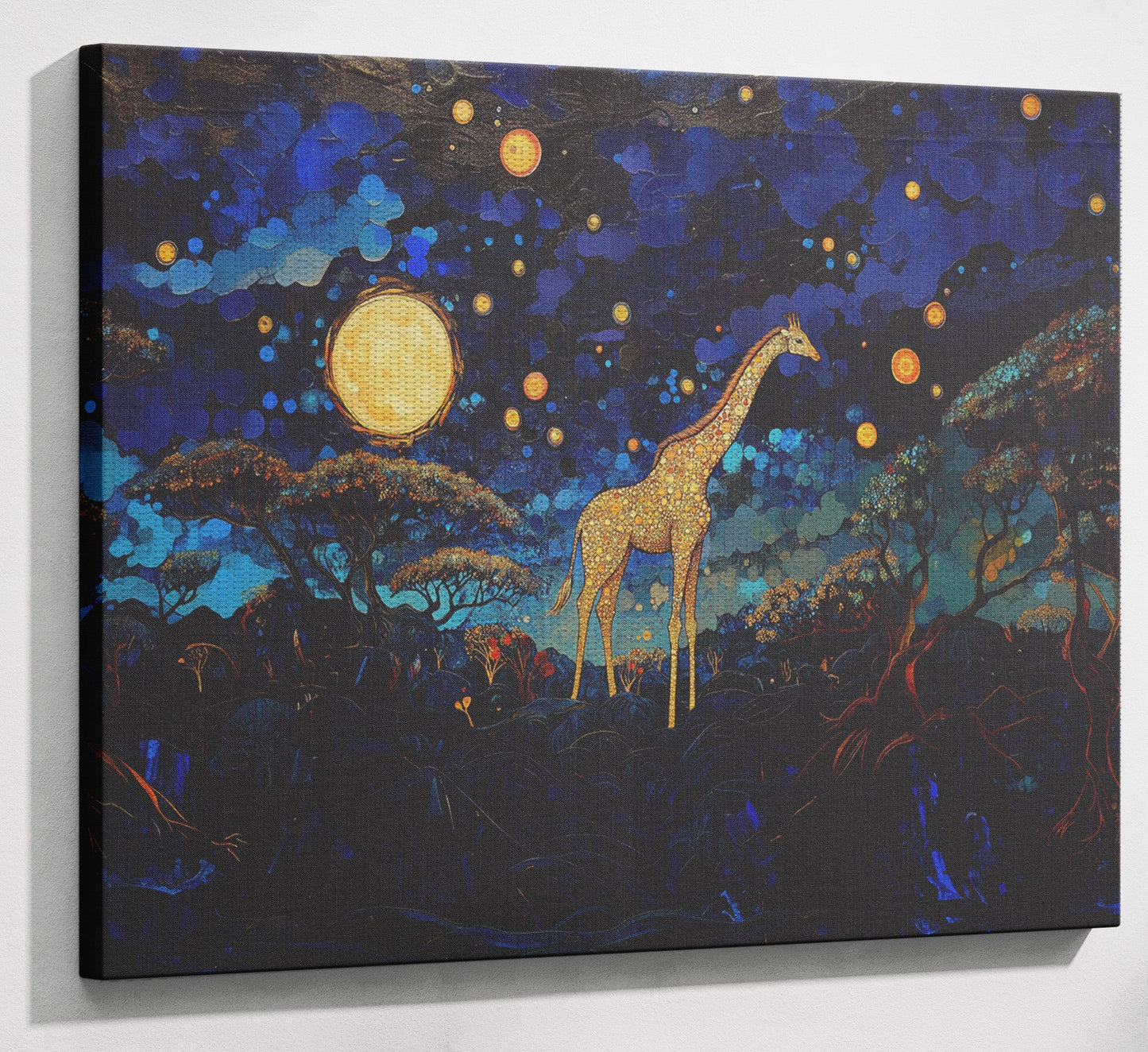 Golden Moon Giraffe African American canvas print view 13