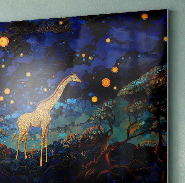 Golden Moon Giraffe African American canvas print view 22