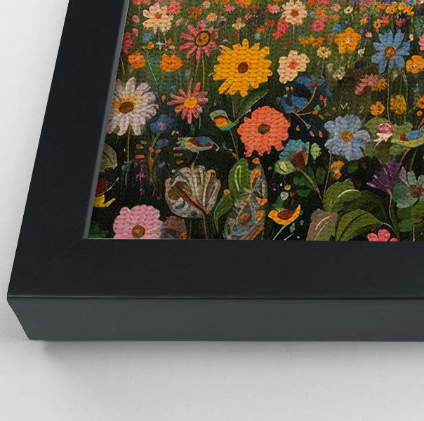 Elephant Family Floral African American canvas print view 28