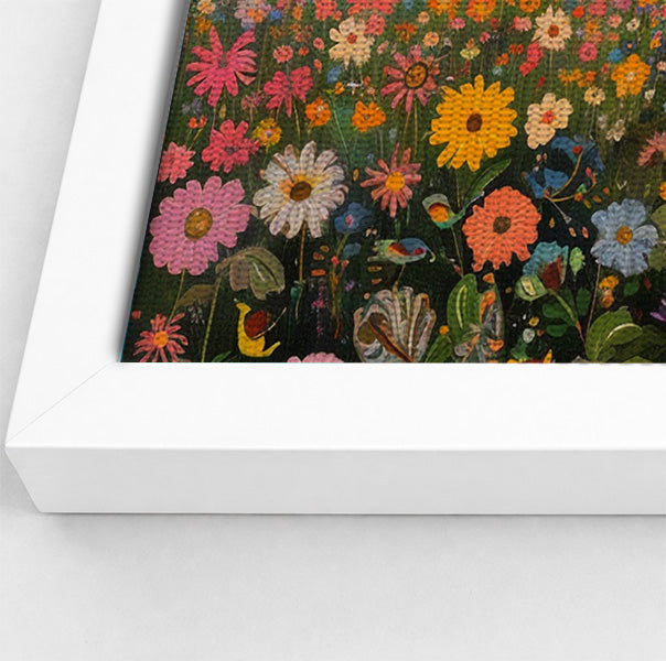 Elephant Family Floral African American canvas print view 64