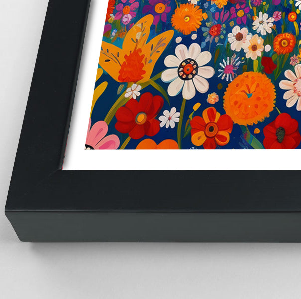 Lion in Wildflowers African American canvas print view 70