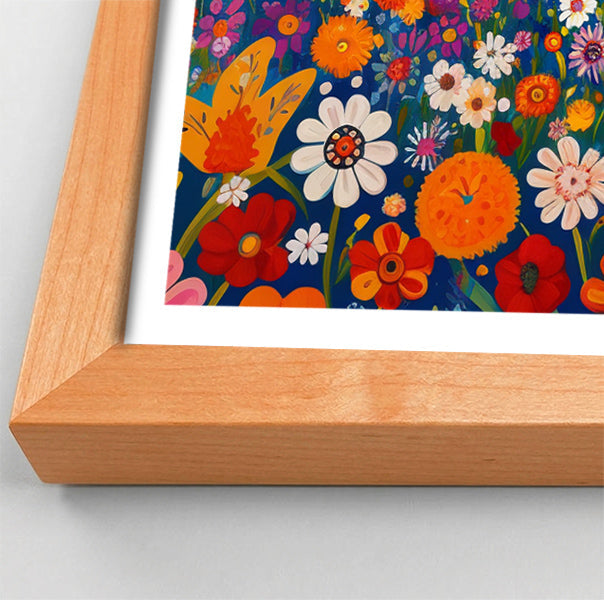 Lion in Wildflowers African American canvas print view 82