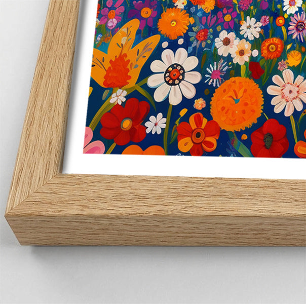 Lion in Wildflowers African American canvas print view 76