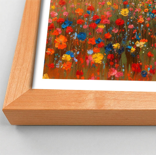 Elephants in Wildflower Field Black African American canvas print view 82