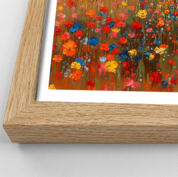 Elephants in Wildflower Field Black African American canvas print view 76