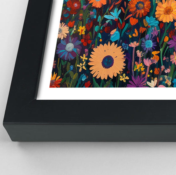 Lion Wildflower Folk Black African American canvas print view 70