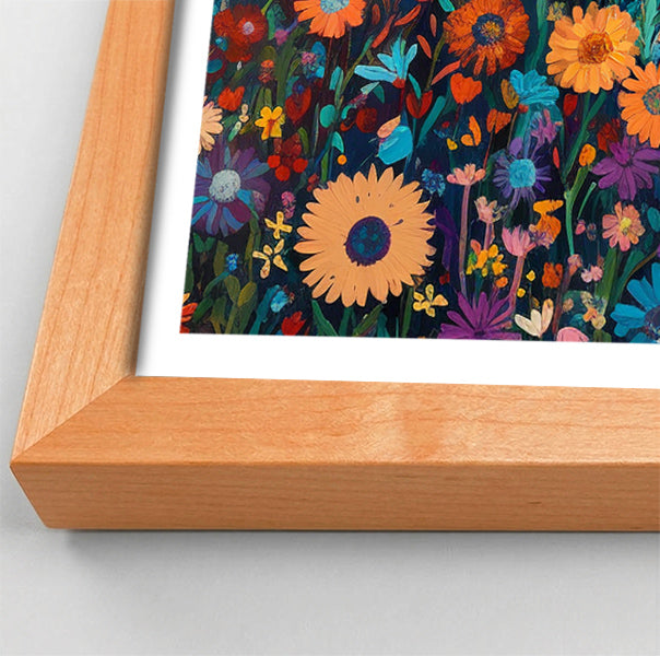 Lion Wildflower Folk Black African American canvas print view 82