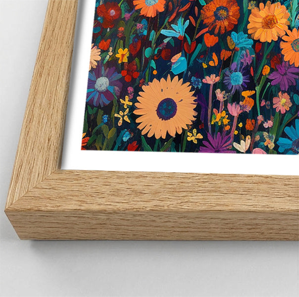 Lion Wildflower Folk Black African American canvas print view 76