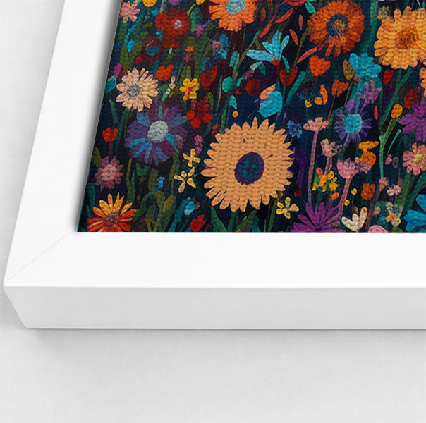 Lion Wildflower Folk Black African American canvas print view 64