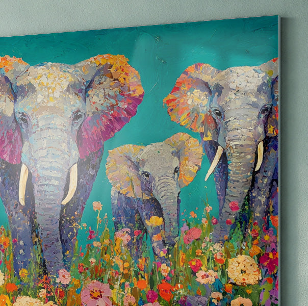 Elephant Floral Safari African American canvas print view 22