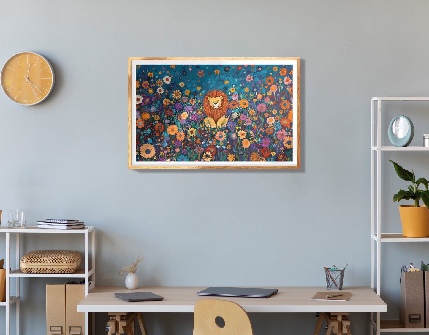 Elephant Family Floral African American canvas print view 78