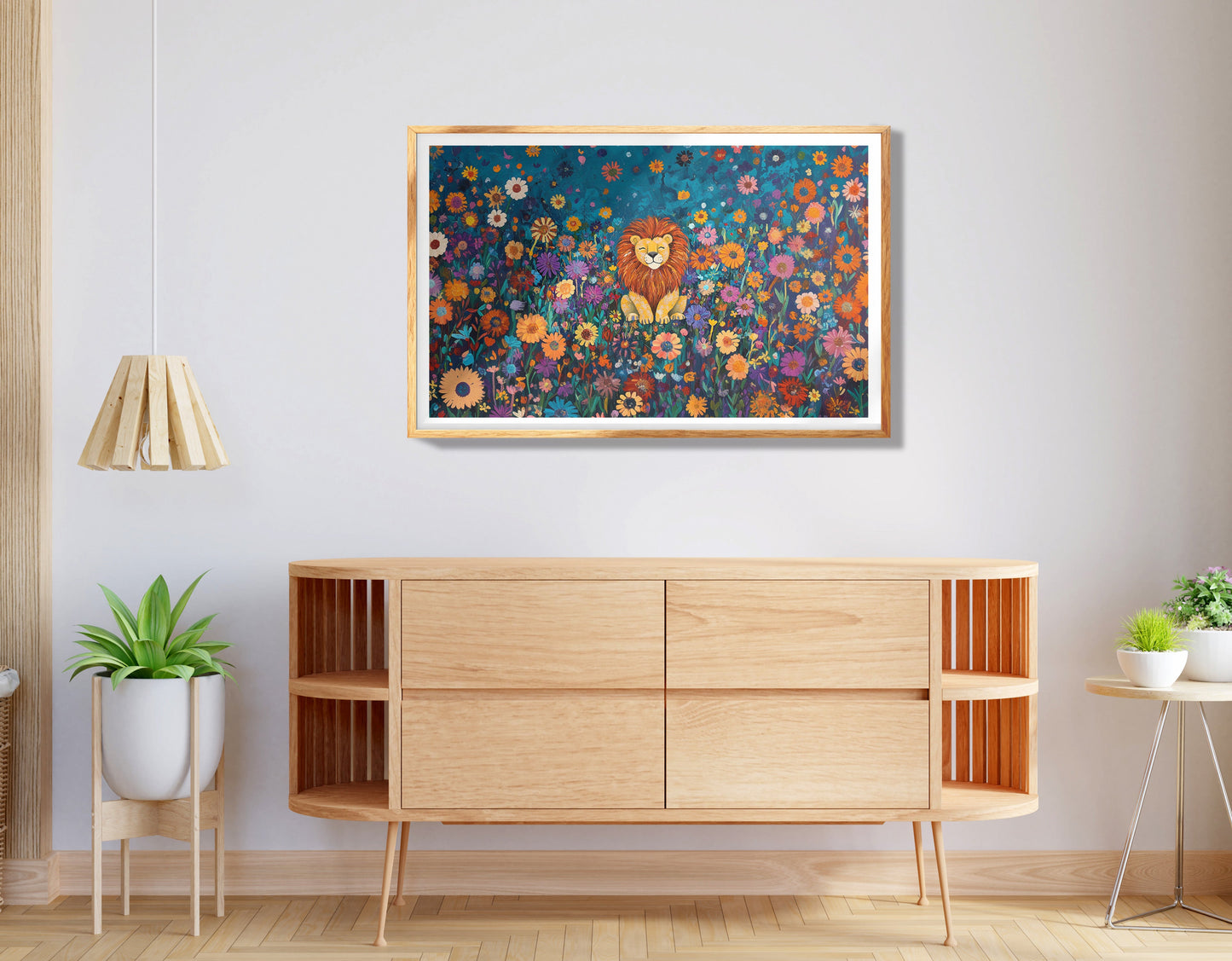 Elephant Family Floral African American canvas print view 74