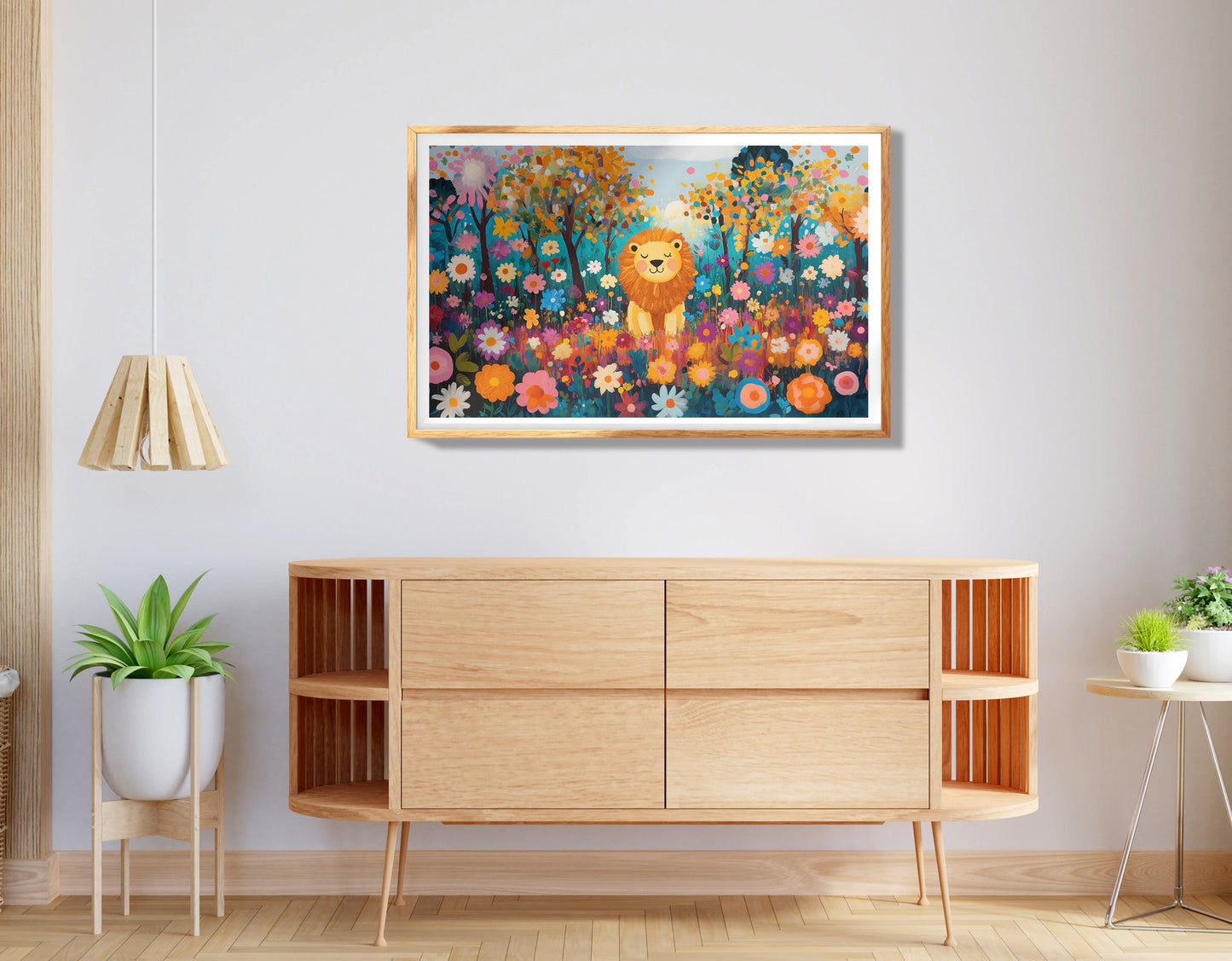 Elephant Pair Floral African American canvas print view 74