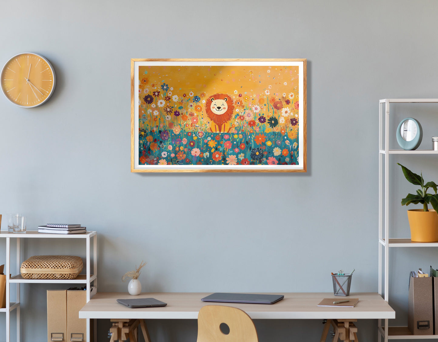 Colorful Elephant Family African American canvas print view 78