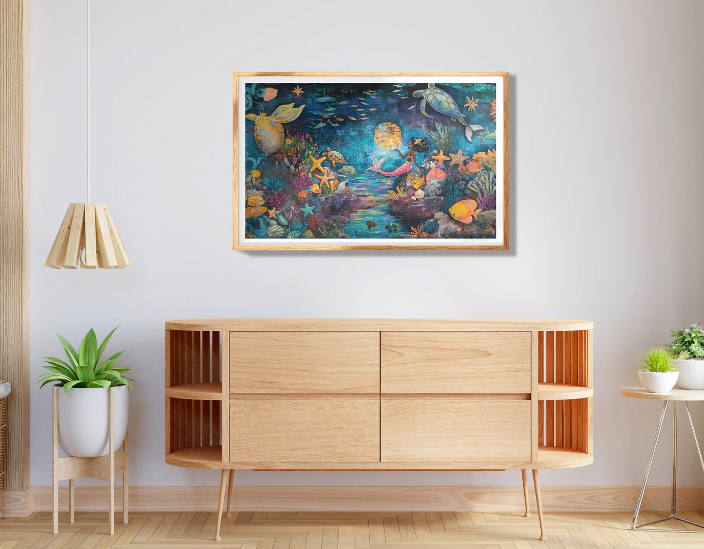 Elephant Floral Safari African American canvas print view 74
