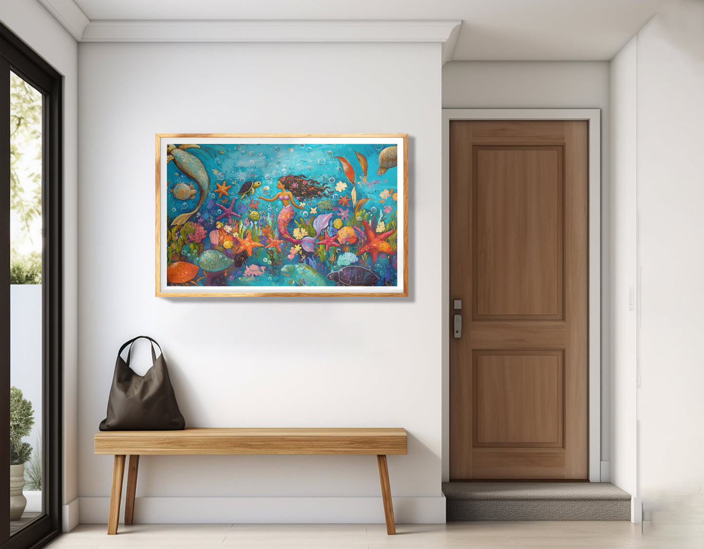 Black Mermaid Underwater Fantasy African American canvas print view 77