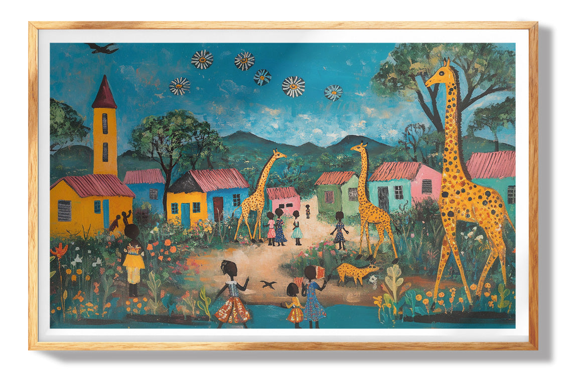 Lion Wildflower Garden African American canvas print view 73