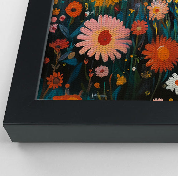 Happy Lion Floral African American canvas print view 28