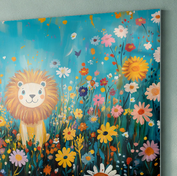 Happy Lion Floral African American canvas print view 22