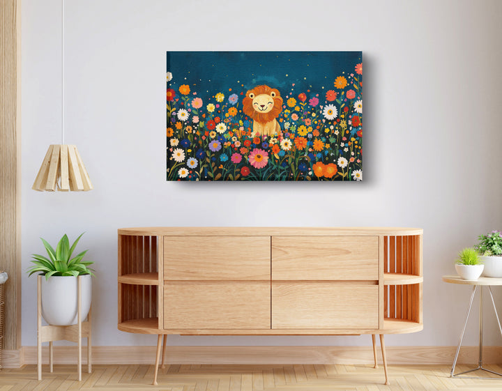 Lion Wildflower Garden African American Wall Art