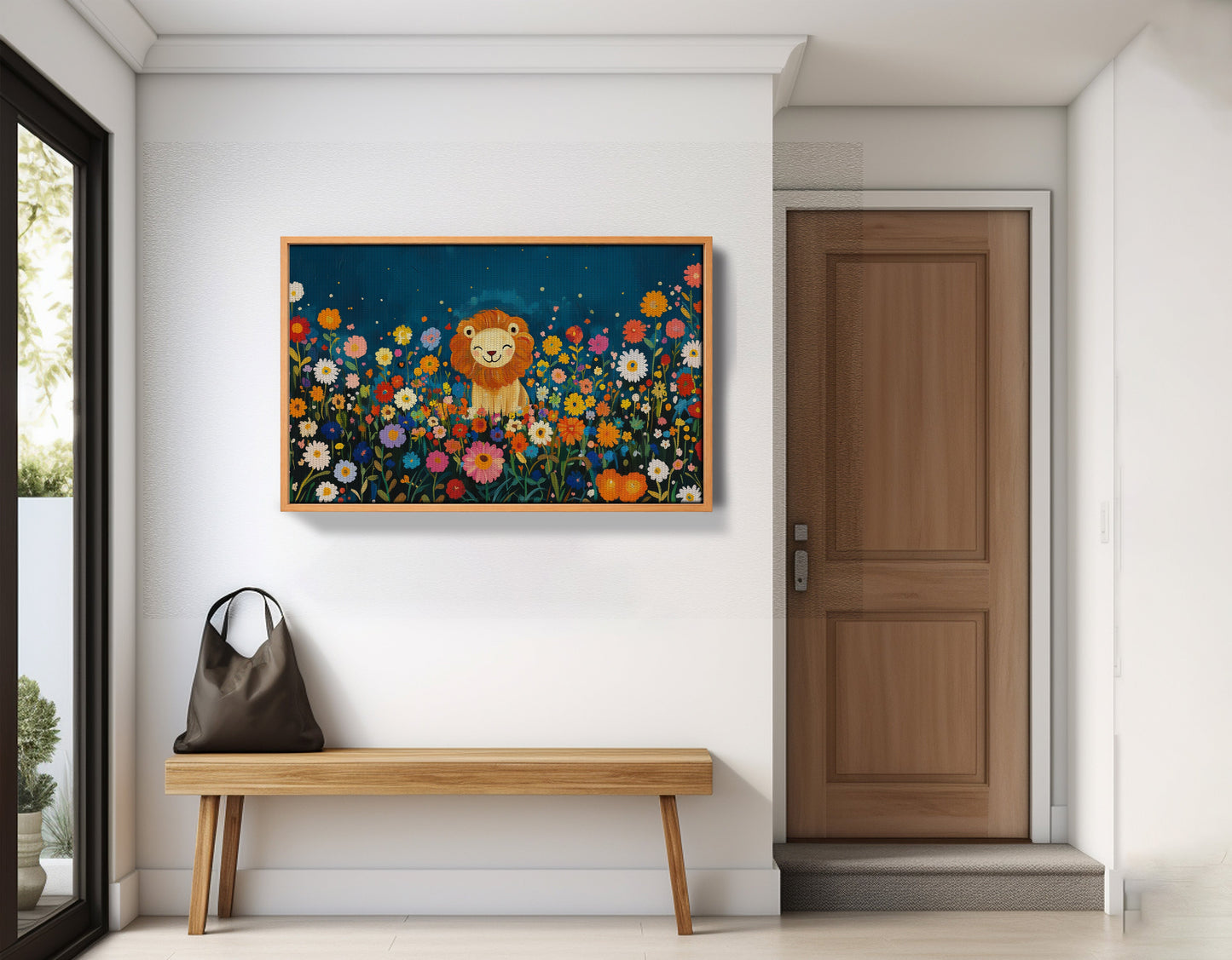 Lion Wildflower Garden African American canvas print view 47