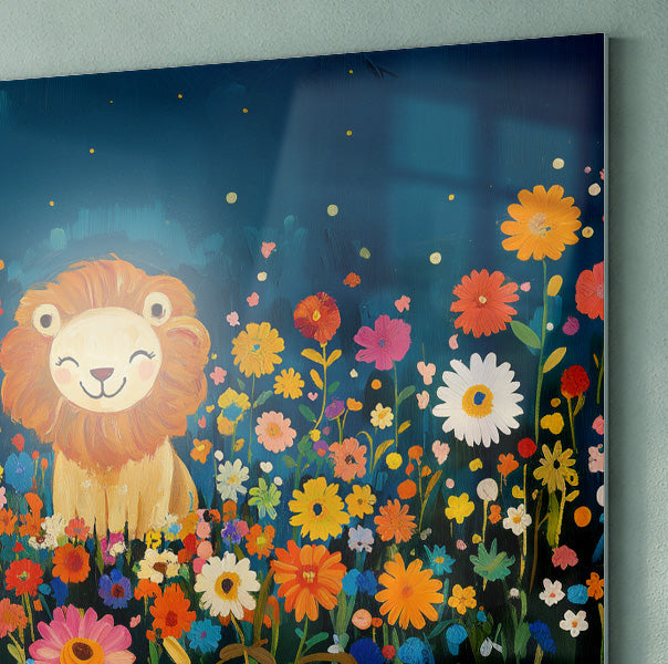 Lion Wildflower Garden African American canvas print view 22