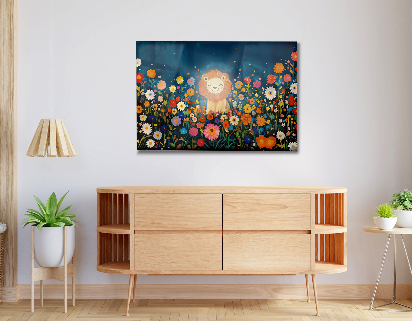 Lion Wildflower Garden African American canvas print view 20