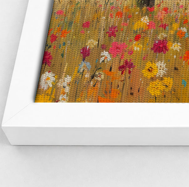 Elephant Herd Wildflower African American canvas print view 64