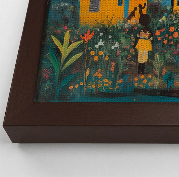 Giraffe Village Folk Black Black culture wall art view 34