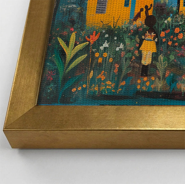 Giraffe Village Folk Black Black culture wall art view 40