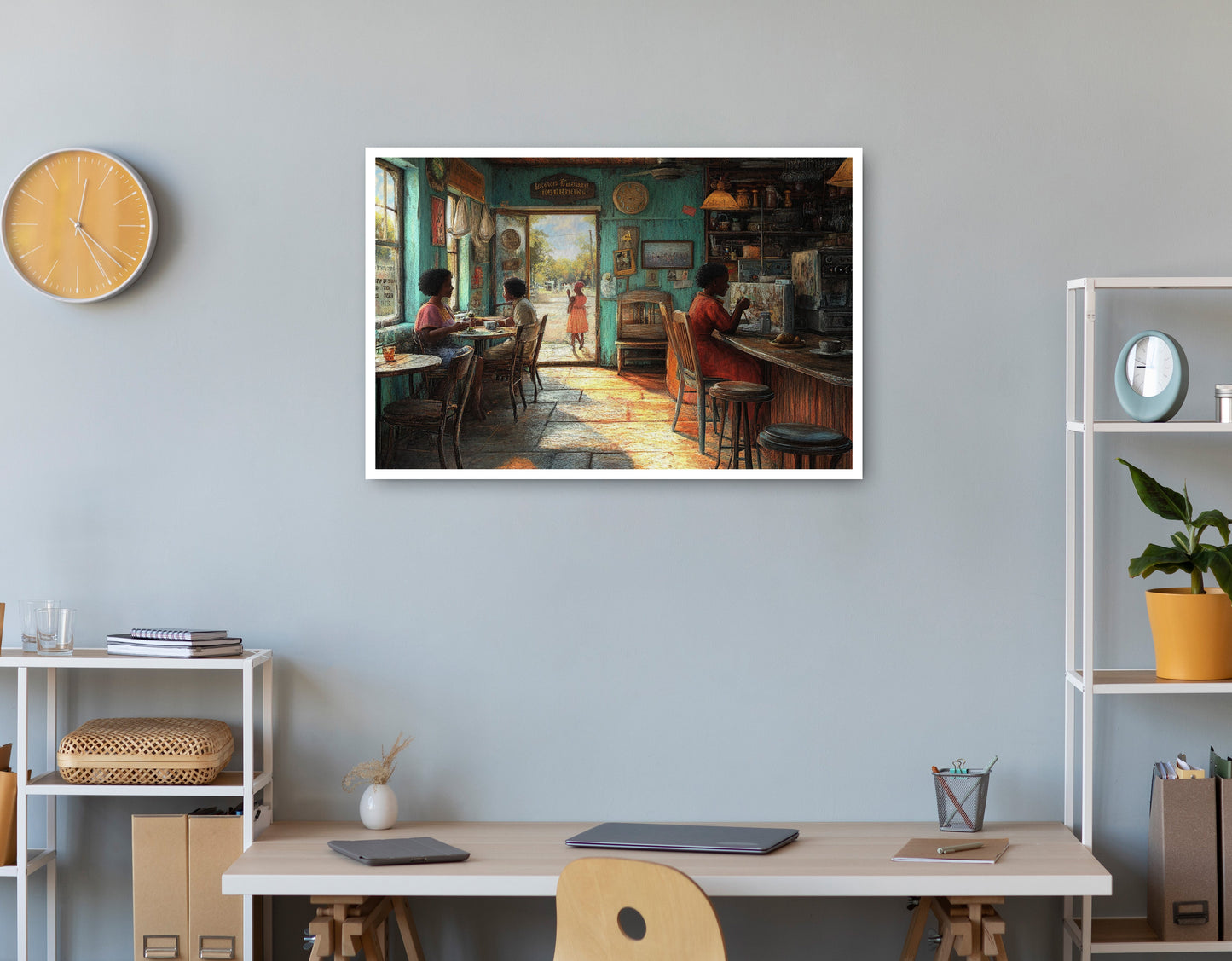 Cozy Black Kitchen Dining Room Black kitchen wall art view 12