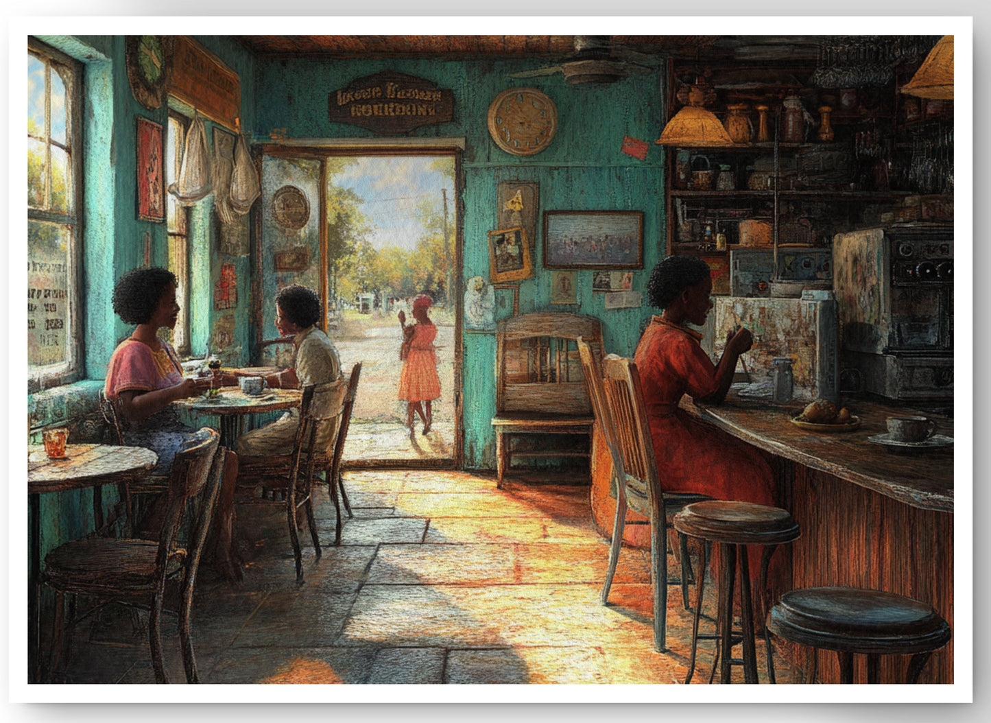 Cozy Black Kitchen Dining Room Black kitchen wall art artwork by MoomZee Artwork