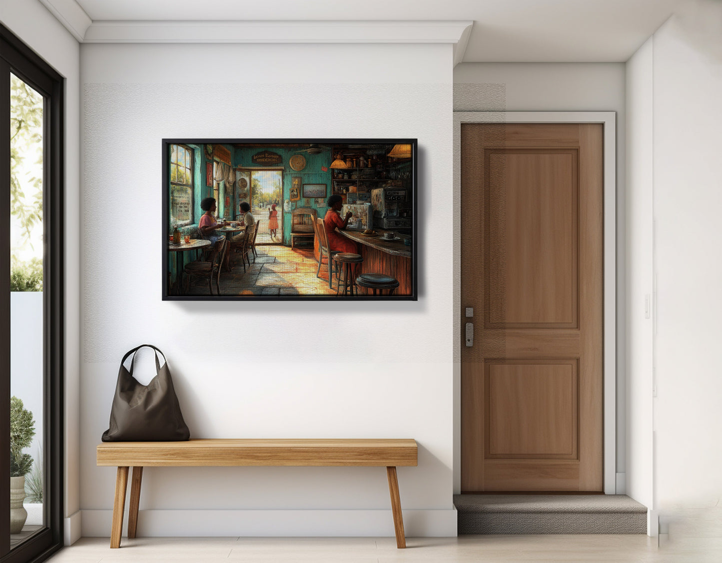 Cozy Black Kitchen Dining Room Black kitchen wall art view 29