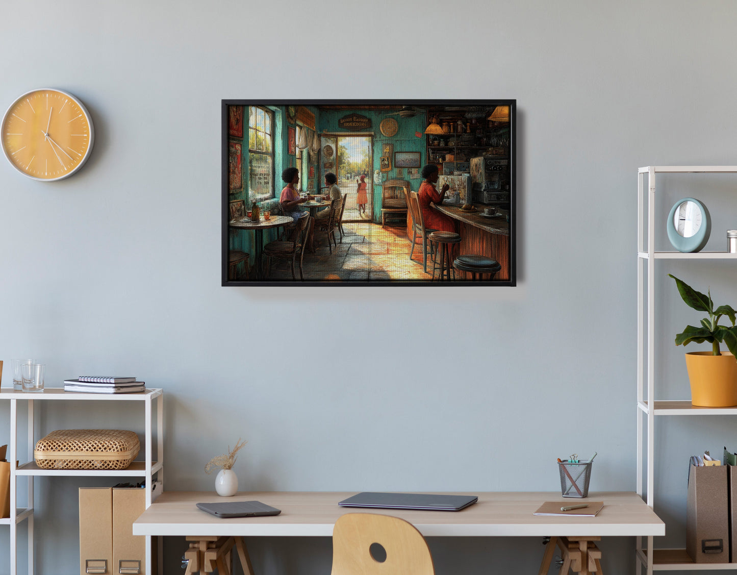 Cozy Black Kitchen Dining Room Black kitchen wall art view 30