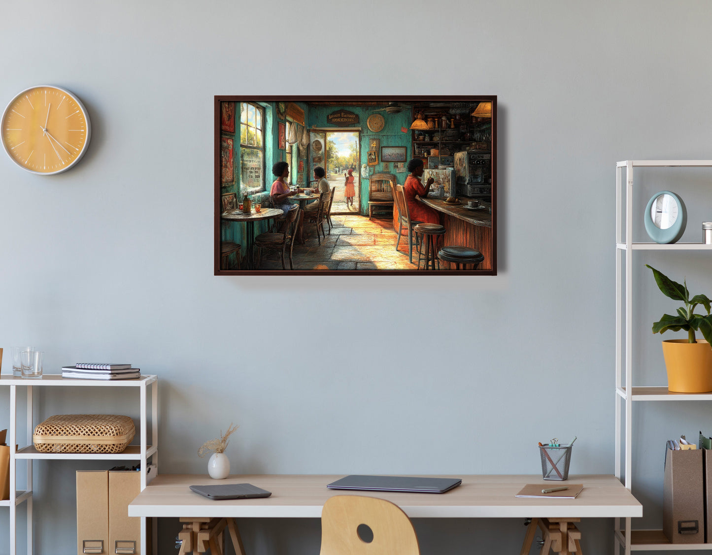Cozy Black Kitchen Dining Room Black kitchen wall art view 36